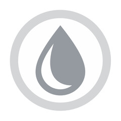 Poster - Water Drop Icon Simple Clean Design Water Source Natural Resource Liquid Element