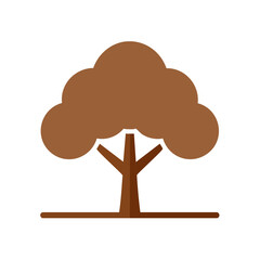 Poster - Minimalist Tree Illustration on Black Background Simple design depicting nature and environment with geometric shapes and colors
