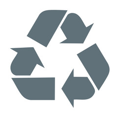 Poster - Classic Recycle Symbol in Gray Tones for Environmental Sustainability Awareness Promotion