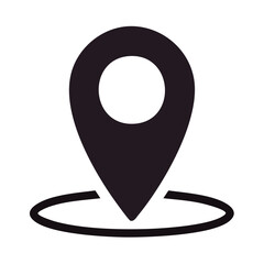 Aufkleber - Location Pin Point on a Map with Shadow Graphic