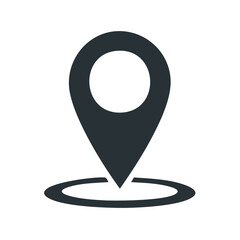 Poster - Location pointer icon for web design and navigation apps, tracking and cartography with geolocation symbol