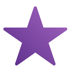 Poster - purple gradient star isolated on black backdrop, minimalist illustration