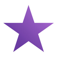 Poster - Purple Five-Point Star with Gradient on Black Background, Geometric Symbol, Shape
