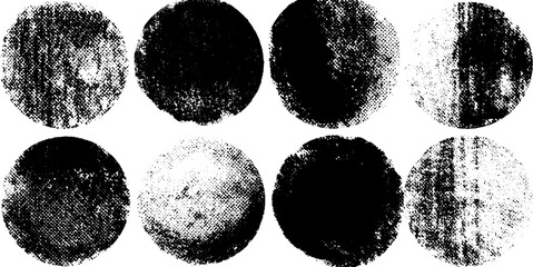 Poster - Seamless halftone dot texture with dry ink effects for creative design