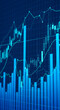 © Mirivox - Abstract image of blue financial charts and graphs, showcasing market trends and data analysis, representing growth, investment, and economic performance