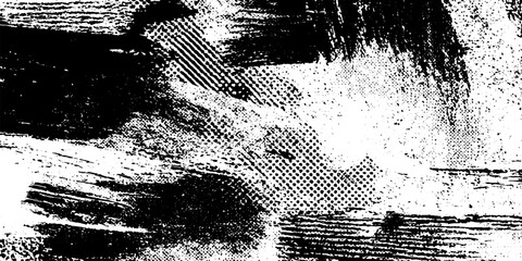 Aufkleber - Seamless photocopy zine border with dirty halftone effect for artistic design