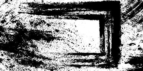Poster - Grungy rectangular sticker design with ripped border for edgy visual projects