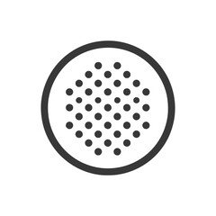 Poster - Geometric Circle Pattern: Array of Dots within a Circular Frame, Minimalist Design