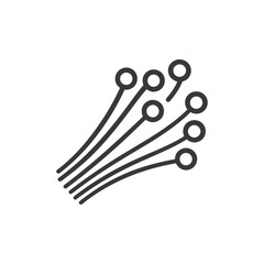 Poster - Fiber Optic Cable Icon: Minimalist Design on White Background
