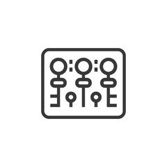 Poster - Abstract Circuit Board Icon with Geometric Shapes and Rounded Square Outline