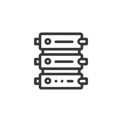 Poster - Stacked Server Icon: Data Storage, Network Technology, and Computing Infrastructure