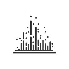 Poster - Abstract Data Visualization: Ascending Bars and Floating Dots on White Background