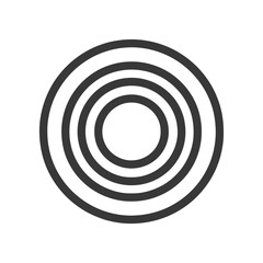 Poster - Concentric Circles: Minimalist Black and White Geometric Design Element