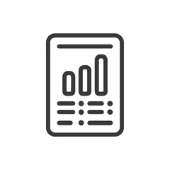 Poster - Minimalist Growth Chart Icon: Rising Bar Graph on Rounded Rectangle