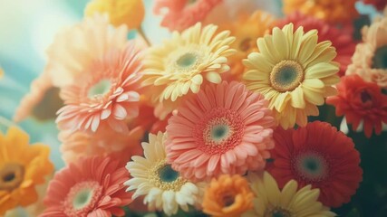 Poster - A beautiful arrangement of flowers in a decorative vase