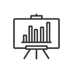 Poster - Presentation Board with Bar Graph Icon, Business Data Analysis