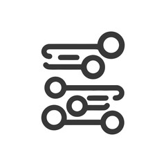 Poster - Abstract Circuit Board Design with Connected Nodes and Lines on White Background