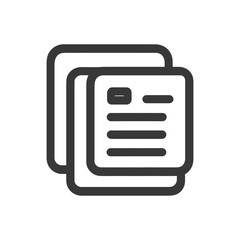 Poster - Stacked Documents Icon: Streamlined Design for Digital Interface Simplicity