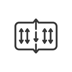 Poster - Data Transfer Icon: Arrows Indicating Upload and Download in a Framed Design