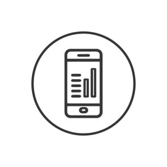 Poster - Minimalist Smartphone App Icon: Data Analysis & Graph Display