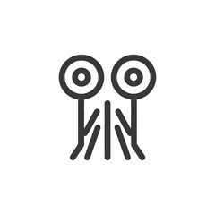 Poster - Abstract Alien Icon: Minimalist Design with Circular Eyes and Tentacles