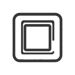 Poster - Nested Square Outline: Minimalist Geometric Design on White Background