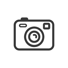Poster - Minimalist Camera Icon: Bold Outline, Modern Design, Photography Symbol