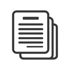 Poster - Stacked Documents Icon: Simple, Bold Line Art for Business and Information