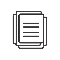 Poster - Stacked Documents Icon: Minimalist Design for File Management