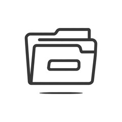 Poster - Minimalist Folder Icon: Clean Line Art for File Management