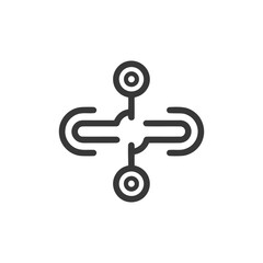 Poster - Abstract Connection Icon: Network, Communication, and Data Flow Symbol