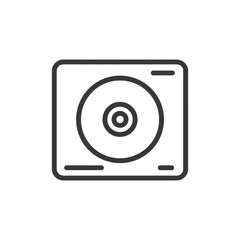 Poster - Isolated Hard Drive Icon: Minimalist Design with Rounded Square and Circle
