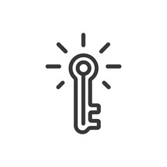 Poster - Shining Key Icon: Symbol of Solution, Access, and Innovation