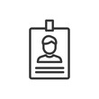 © NikahGeh - Minimalist Icon of Employee ID Badge with Person Silhouette