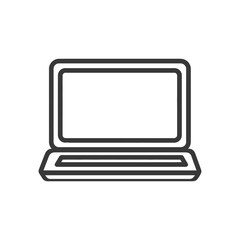 Poster - Minimalist Laptop Icon: Clean, Modern Design on White Background
