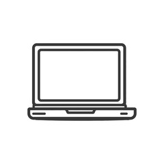 Poster - Minimalist Laptop Icon: Clean, Modern Design for Technology Concepts