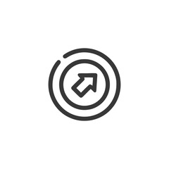 Poster - Minimalist Arrow Icon: Concentric Circles Guiding Direction, Modern Design