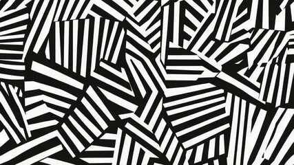 Aufkleber - A black and white illustration of a repeating geometric pattern