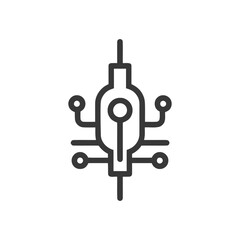 Poster - Minimalist Circuit Icon: Futuristic Technology, Clean Design, Vector Illustration