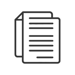 Poster - Stacked Documents Icon: Clean Line Art for Business and Information Management