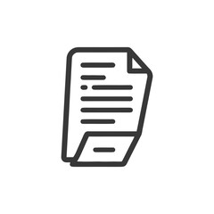 Poster - Minimalist Document Icon with Folded Corner and Text Lines