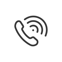 Poster - Phone Icon with Signal Waves, Modern Communication Symbol