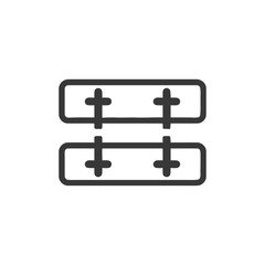 Poster - Abstract Icon of Two Stacked Rectangles with Crosses