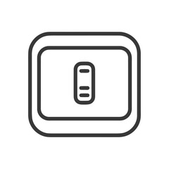 Poster - Minimalist Light Switch Icon: Clean Line Art on White Background