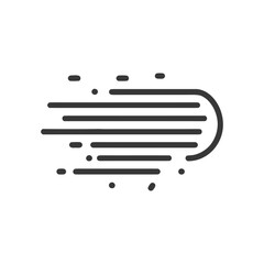 Poster - stylized wind icon: horizontal lines with rounded end, minimalist design