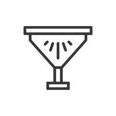 Poster - Minimalist Icon of a Spotlight with Rays on White Background