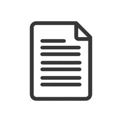 Poster - Minimalist Document Icon with Text Lines and Rounded Corners in Dark Gray