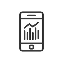 Poster - Mobile Finance: Smartphone Displaying Financial Chart and Graph Icon