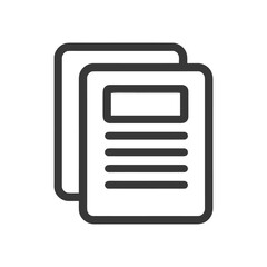 Poster - Minimalist Documents Icon: Stacked Papers with Rounded Corners and Text Fields