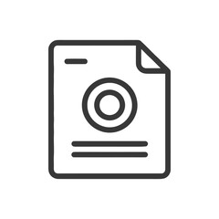 Poster - Minimalist Document Icon with Rounded Corners and Circular Graphic